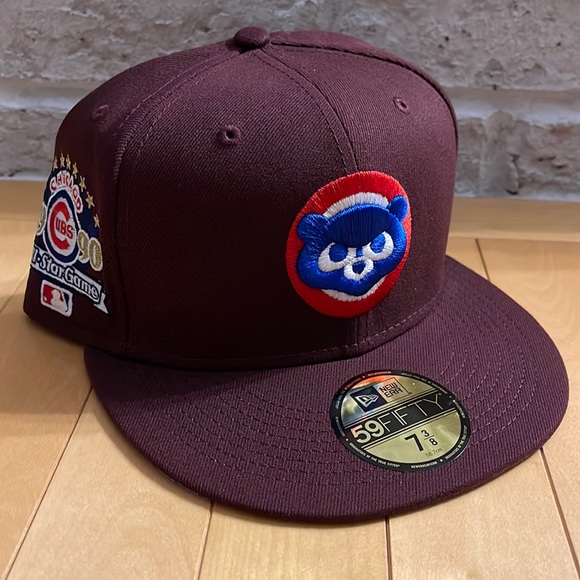 New Era 59Fifty Chicago Cubs Hat Cap Sz 7 3/8 Blue 1990 MLB